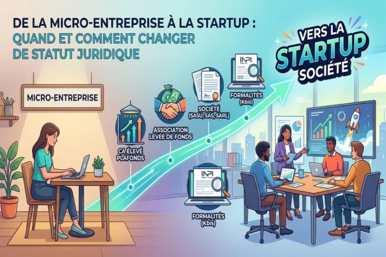 De la micro-entreprise à la startup : quand et comment changer de statut juridique